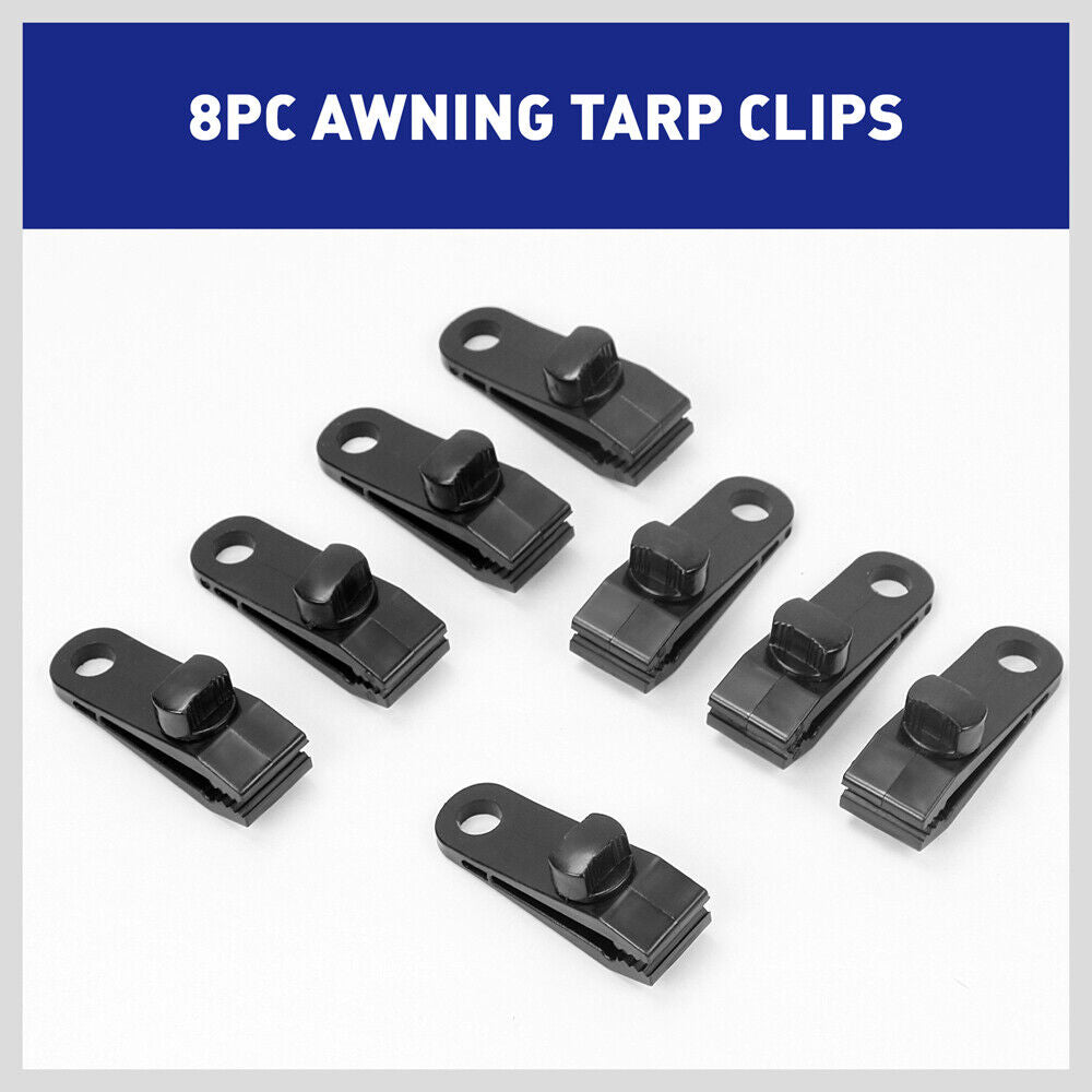 8Pc Awning Tarp Clamp Set Clips Hangers Survival Tent Emergency Grommet 3
