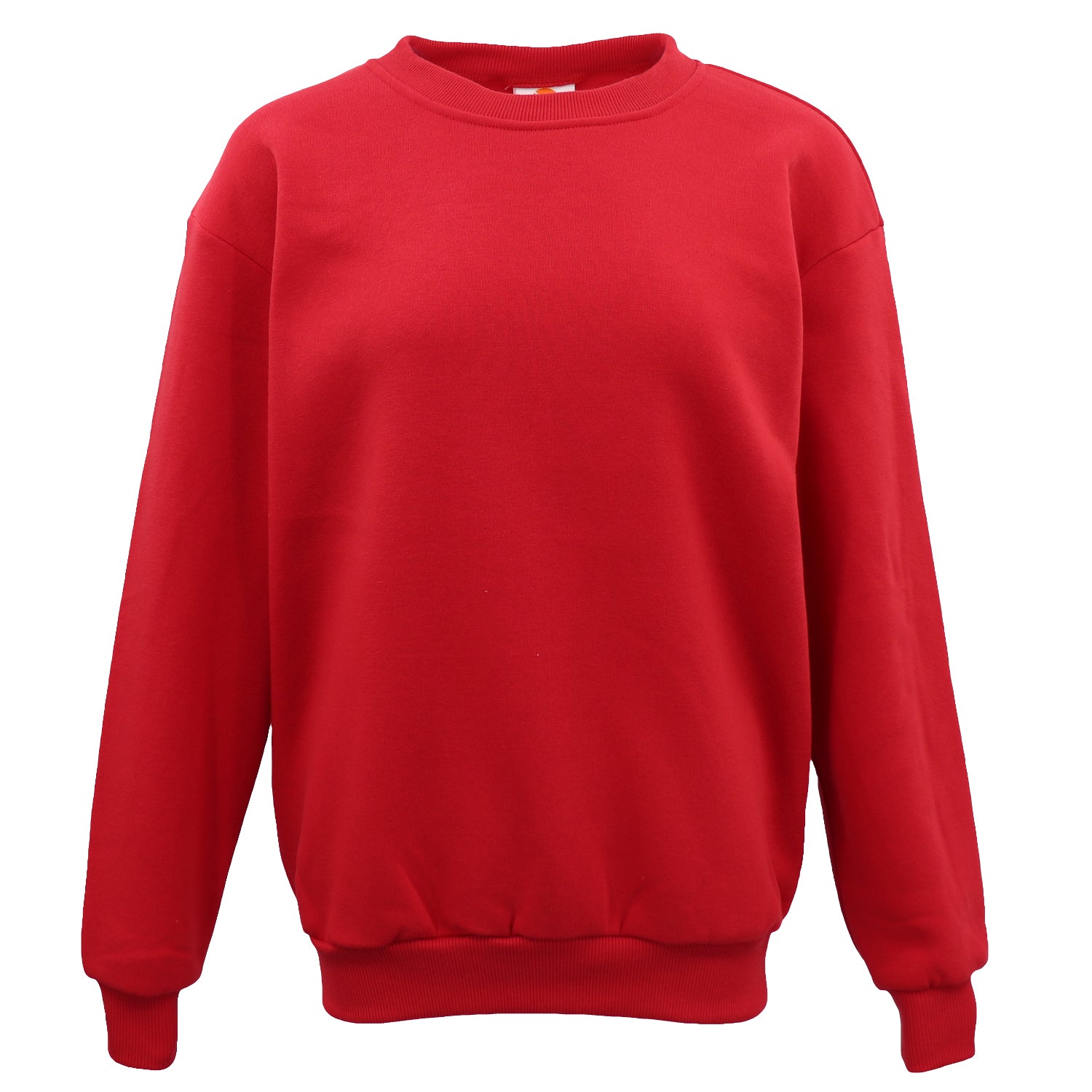 New Adult Unisex Plain Pullover Fleece Jumper Mens Long Sleeve Crew Neck Sweater, Navy, S 9