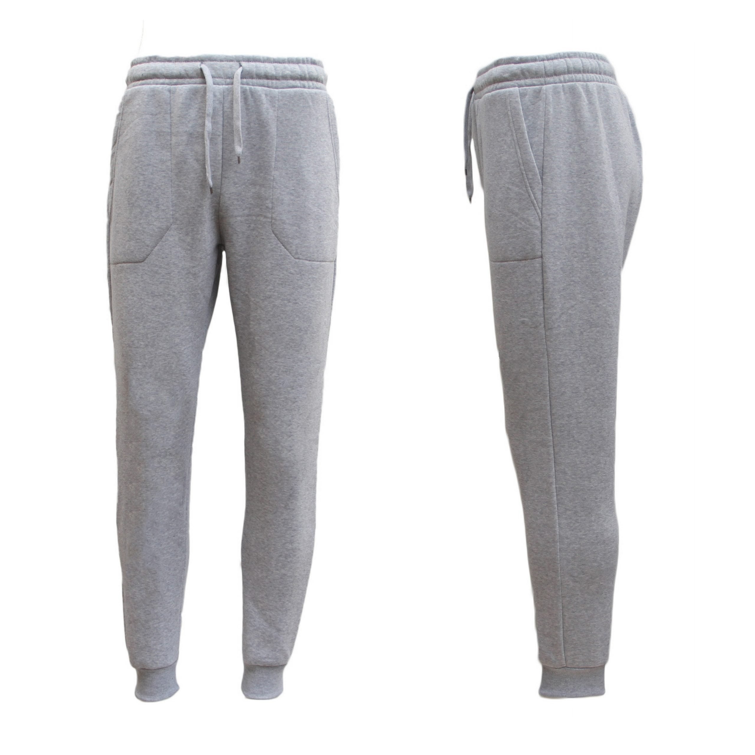 Mens Unisex Fleece Lined Sweat Track Pants Suit Casual Trackies Slim Cuff XS-6XL, Navy, L 6