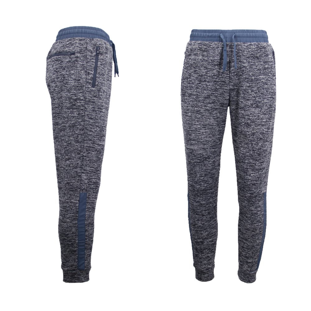 Mens Joggers Trousers Gym Sport Casual Sweat Track Pants Cuffed Hem w Zip Pocket, Light Grey, 2XL 5