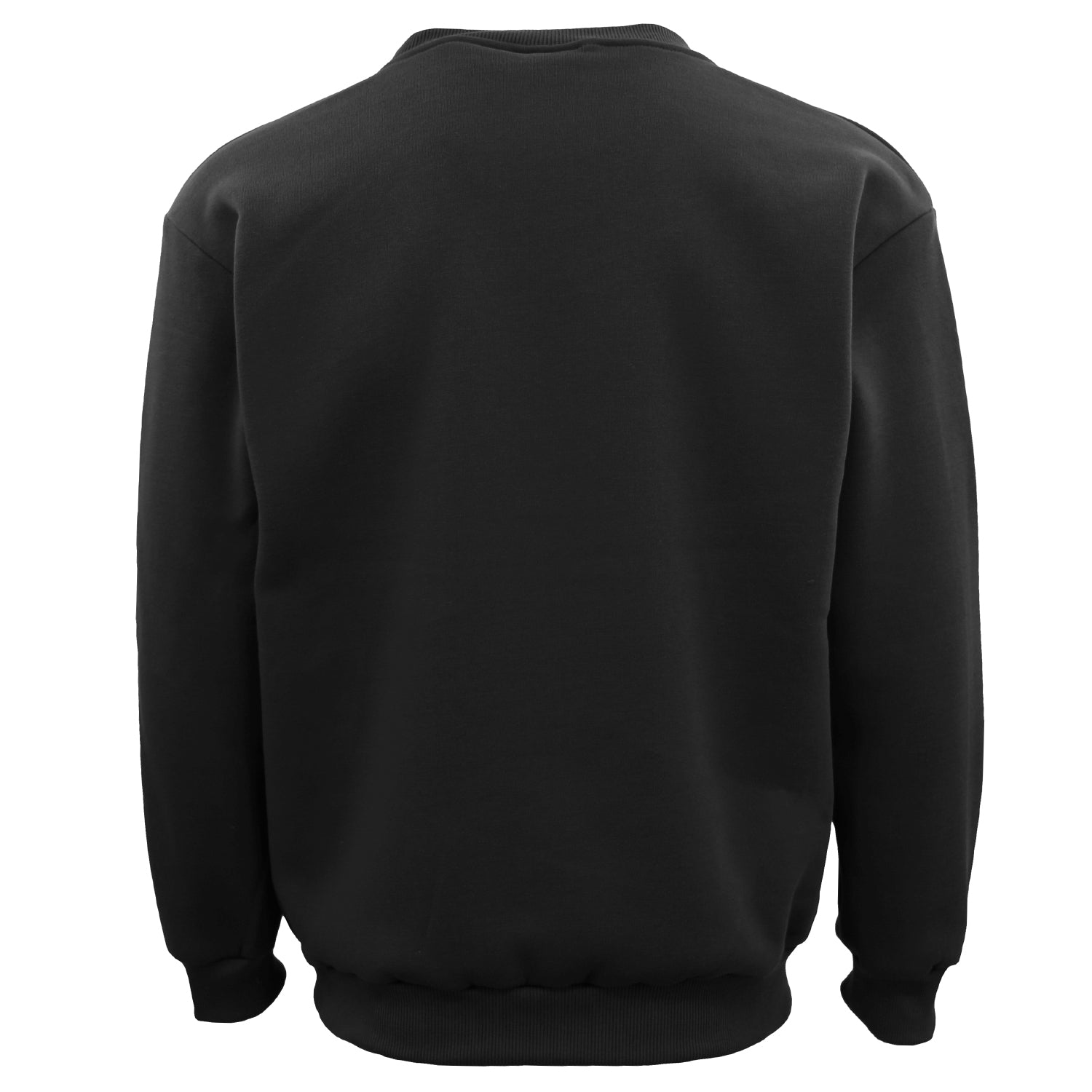 New Adult Unisex Plain Pullover Fleece Jumper Mens Long Sleeve Crew Neck Sweater, White, 2XL 4