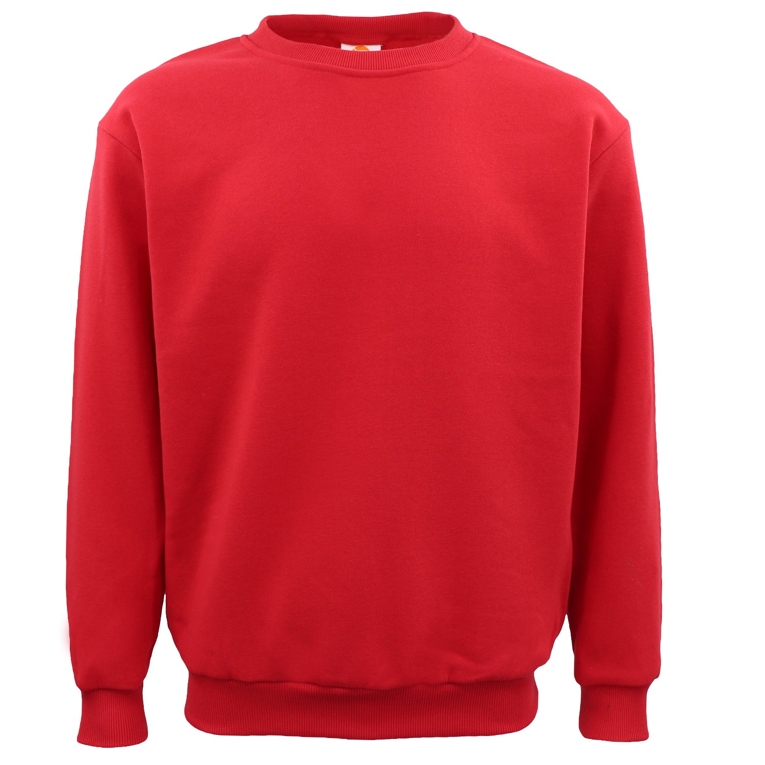New Adult Unisex Plain Pullover Fleece Jumper Mens Long Sleeve Crew Neck Sweater, White, 2XL 7