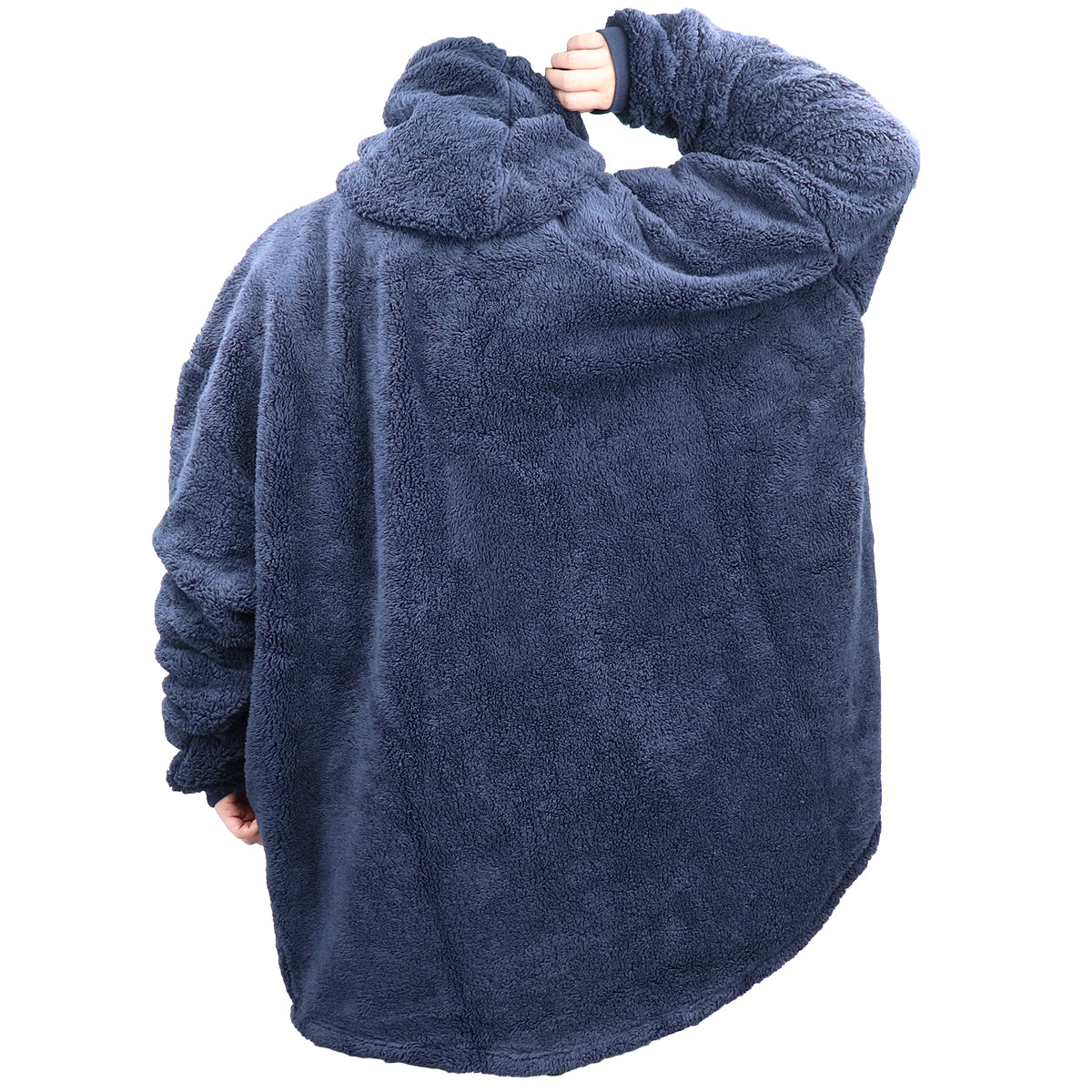 Oversized Soft Pullover Plain Hoodie Warm Fleece Blanket Plush Winter Sweatshirt, Aqua, Adult 3