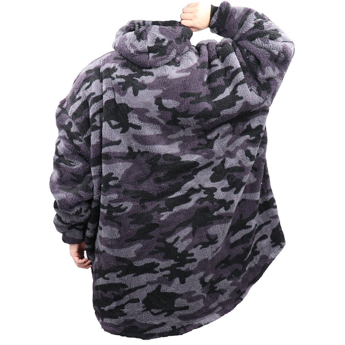 Oversized Soft Pullover Plain Hoodie Warm Fleece Blanket Plush Winter Sweatshirt, Hot Pink, Adult 4