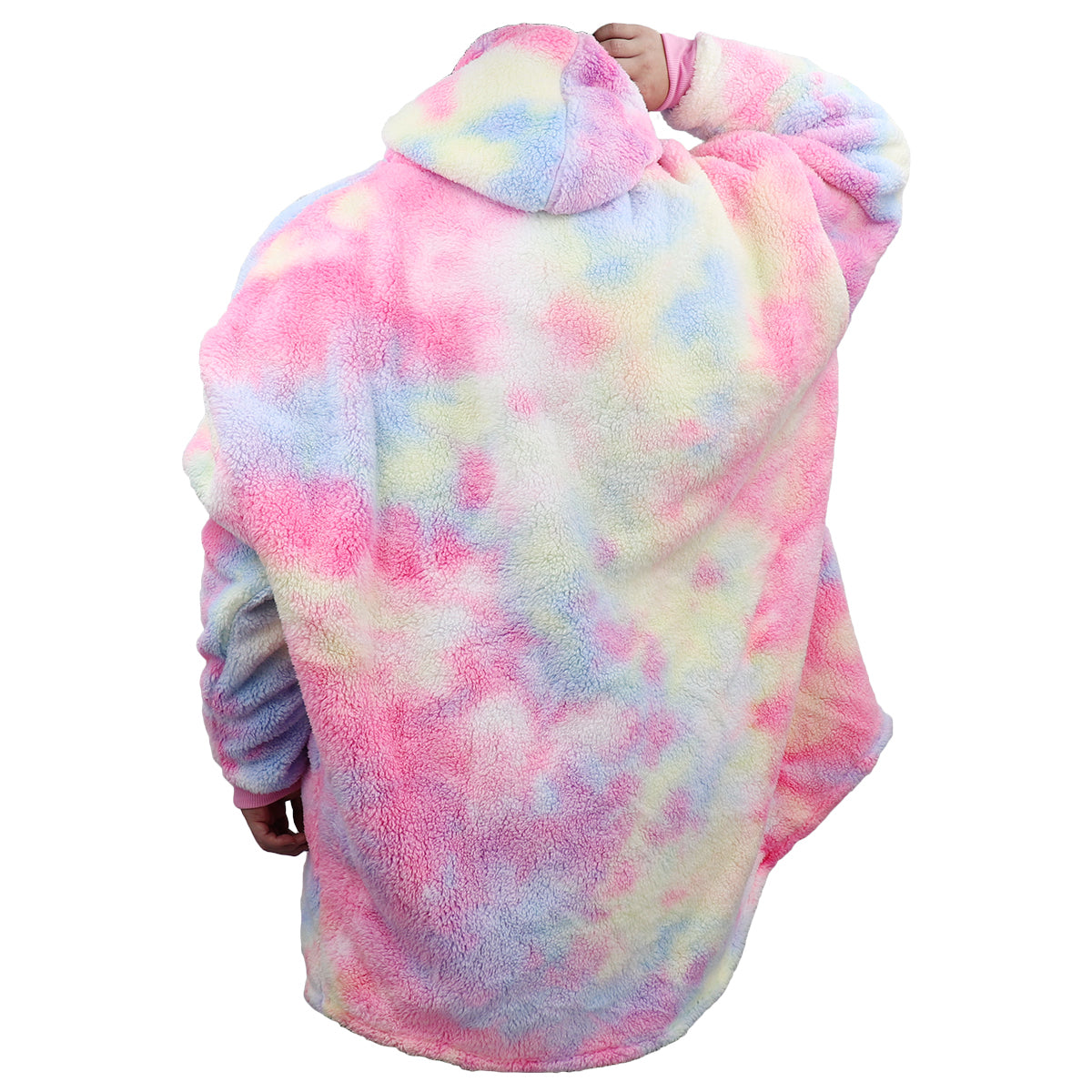 Oversized Soft Pullover Plain Hoodie Warm Fleece Blanket Plush Winter Sweatshirt, Hot Pink, Adult 7