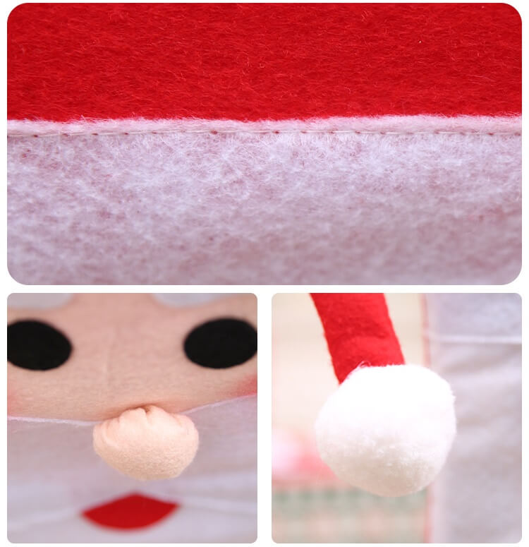 6x Christmas Cute Lady Santa Hat Chair Covers Dinner Home Décor Ornaments Gift, Mrs Santa 4