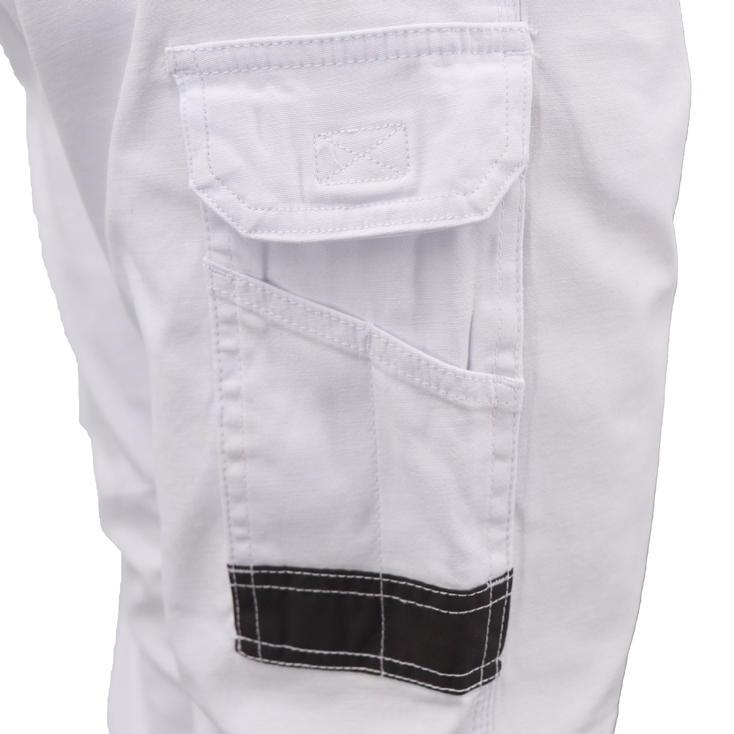 Men's Cargo Cotton Drill Work Pants UPF 50+ 13 Pockets Tradies Workwear Trousers, Black, 36 7