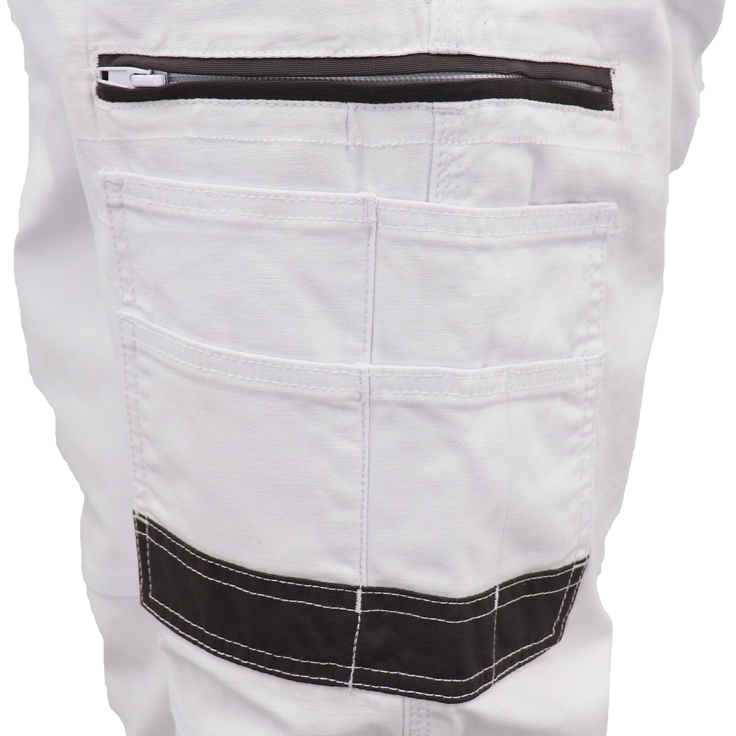 Men's Cargo Cotton Drill Work Pants UPF 50+ 13 Pockets Tradies Workwear Trousers, Black, 38 8