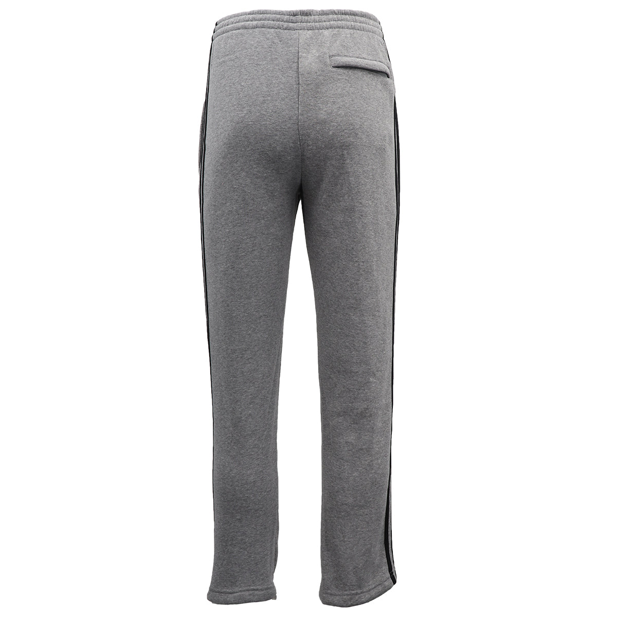 Men's Fleece Casual Sports Track Pants w Zip Pocket Striped Sweat Trousers S-6XL, Black w Grey Stripes, 2XL 4