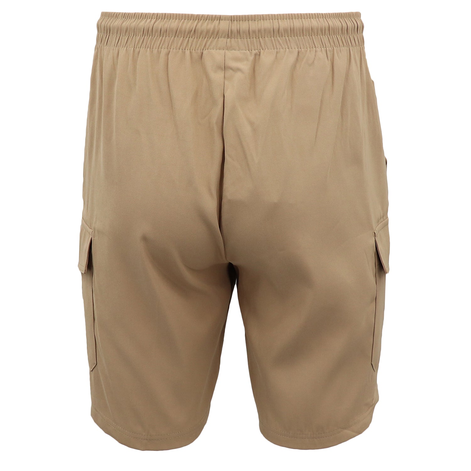 Men's Cargo Shorts 4 Pockets Cascual Work Trousers Active Pants Elastic Waist, Khaki, 2XL 4