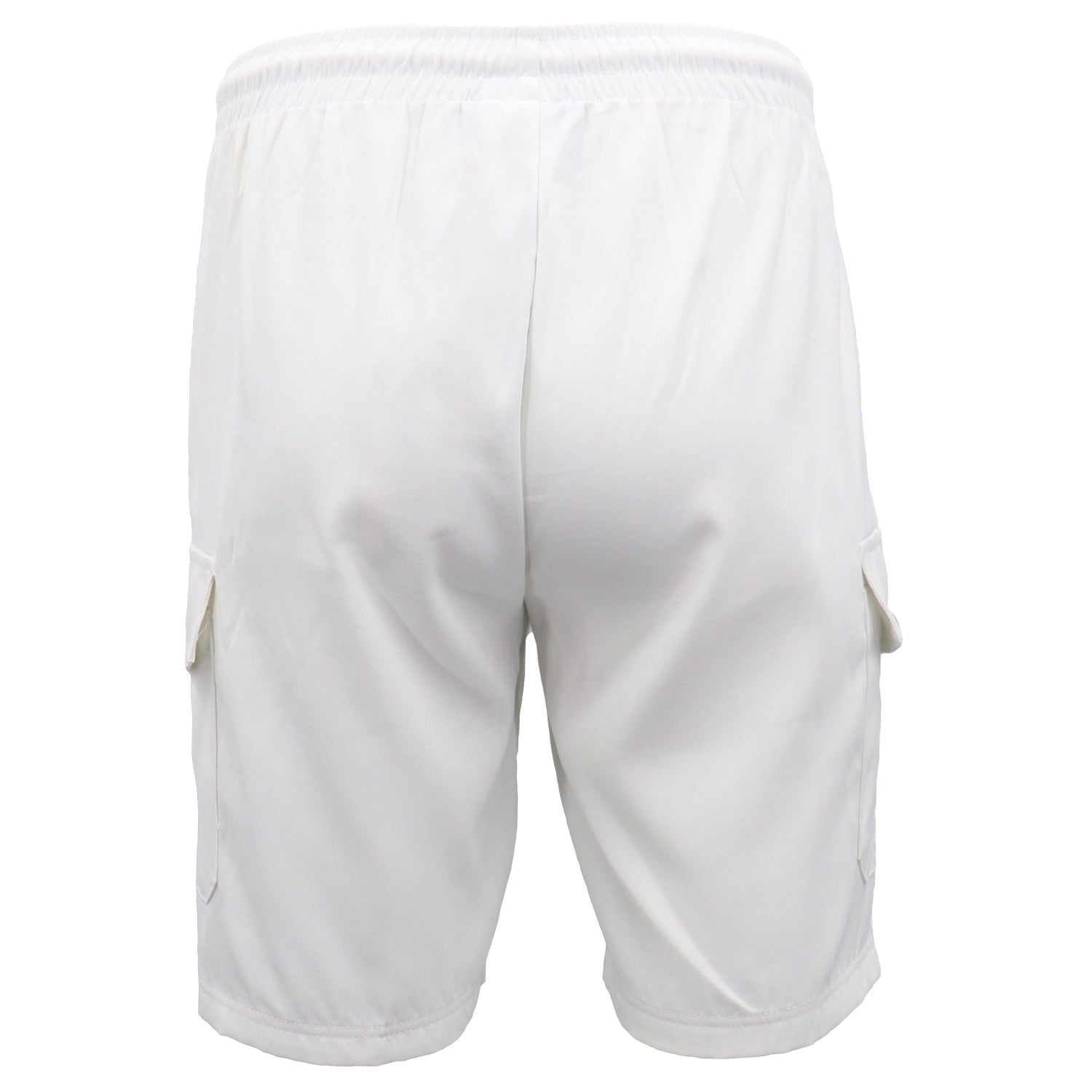 Men's Cargo Shorts 4 Pockets Cascual Work Trousers Active Pants Elastic Waist, White, L 3