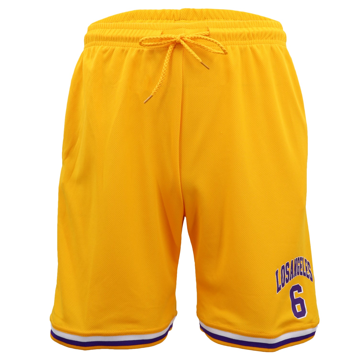 Men's Basketball Sports Shorts Gym Jogging Swim Board Boxing Sweat Casual Pants, Yellow - Los Angeles 6, S 3