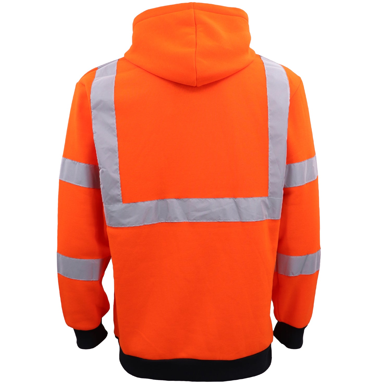HI VIS Hooded Safety Jumper Hoodie Sweatshirt Tradie Workwear Fleece Jacket Coat, Fluro Pink, XS 4