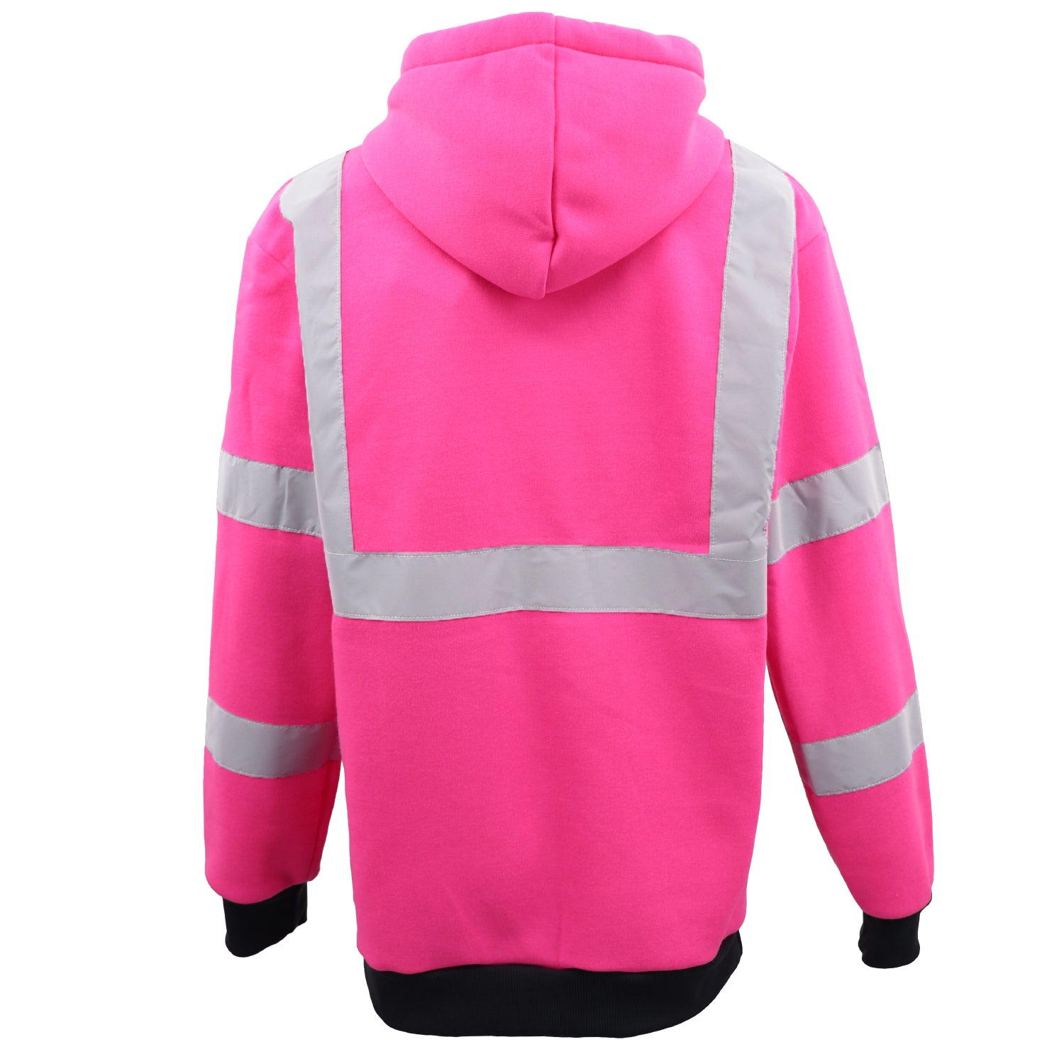 HI VIS Hooded Safety Jumper Hoodie Sweatshirt Tradie Workwear Fleece Jacket Coat, Fluro Yellow, M 6