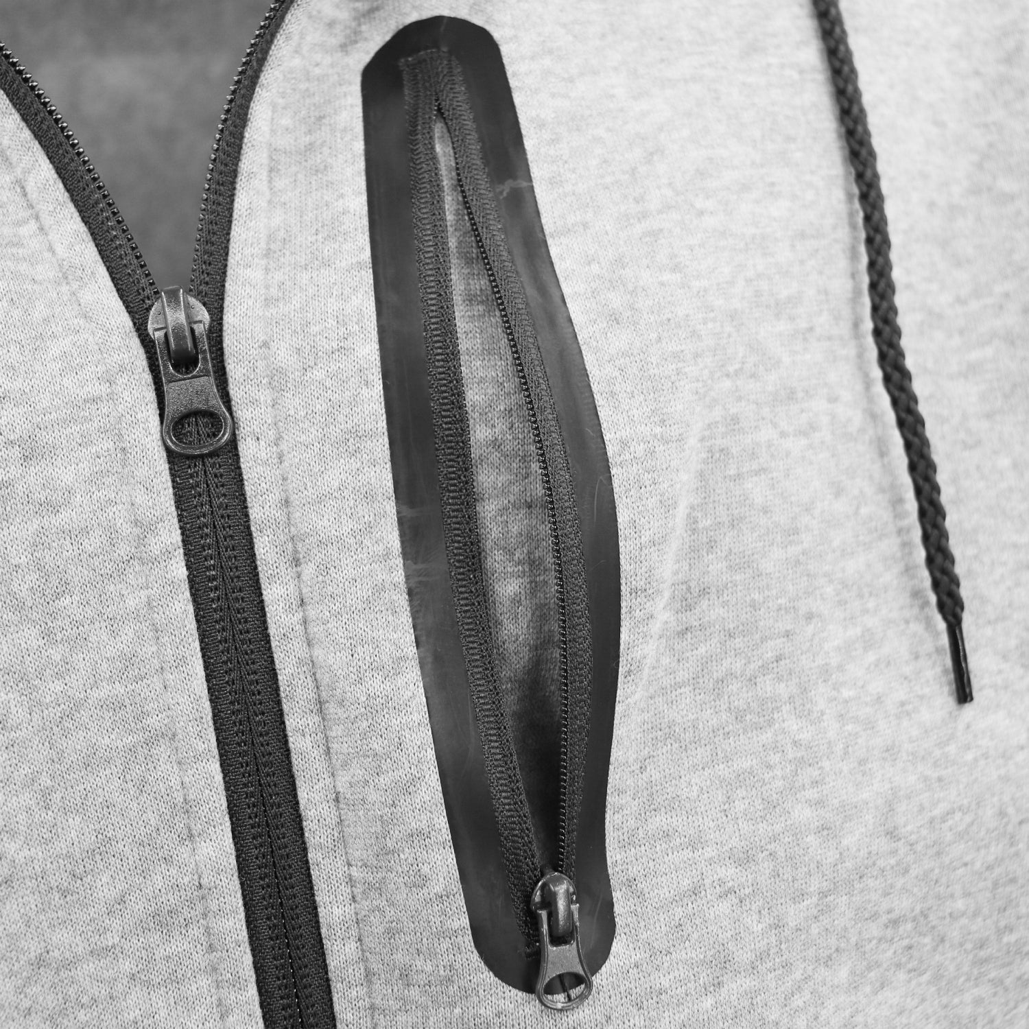 Men's Adult Full Zip Hoodie Jumper Active Two-Tone Jacket Coat Sports Zip Pocket, Navy, L 13