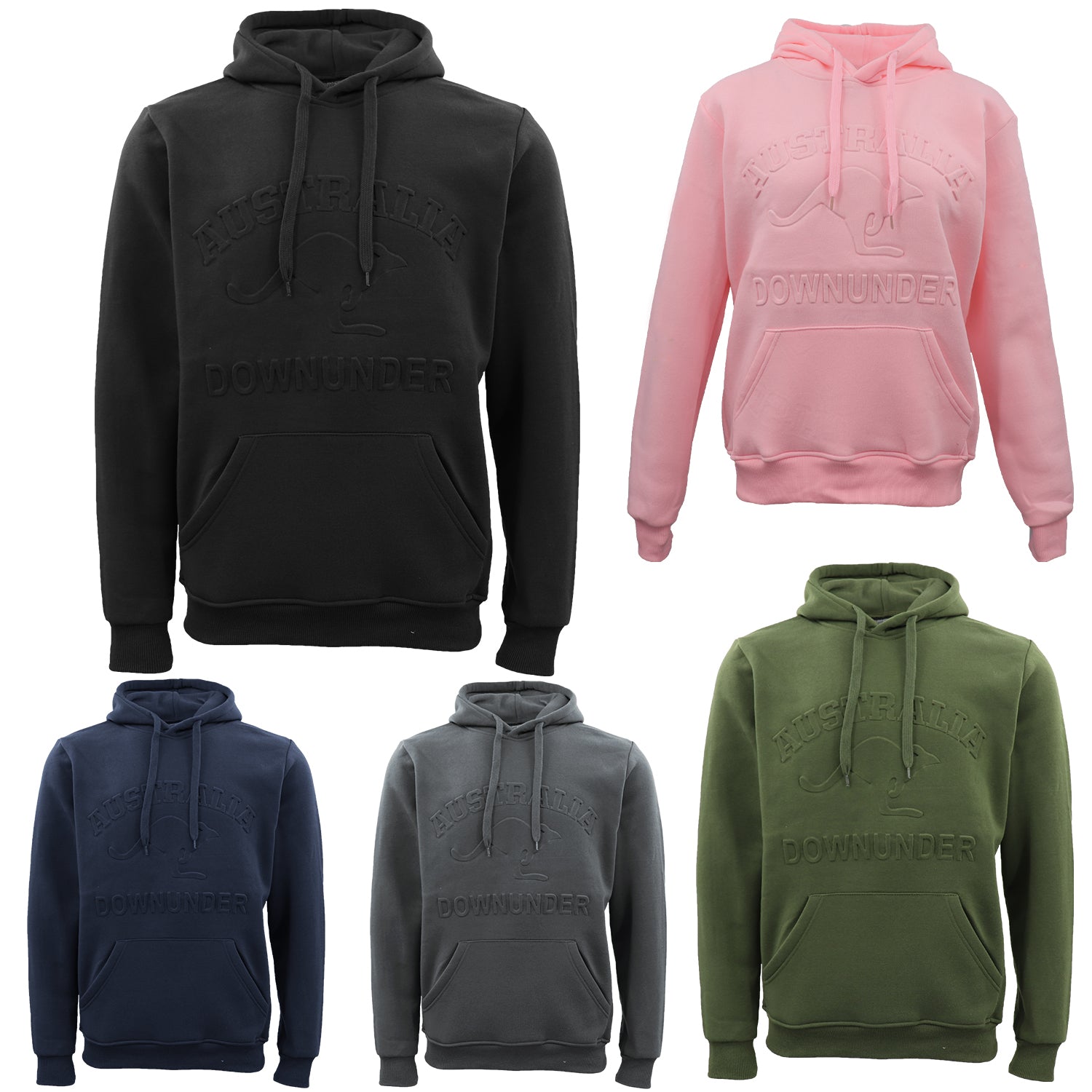 Adult Australia Day Pullover Hoodie 3D Downunder Kangaroo Souvenir Jumper Jacket, Black, S 3