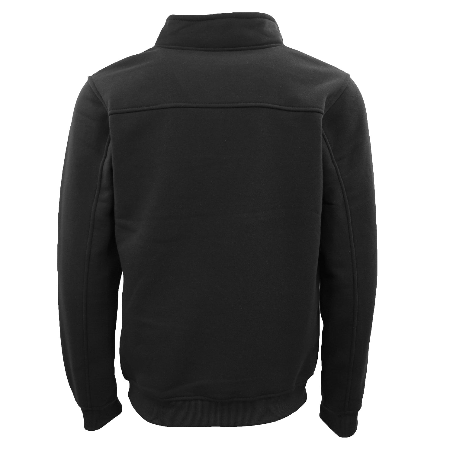New Men's Unisex Adult Half-Zip Fleece Jumper Pullover Stand Collar Jacket Shirt, Black, XS 4