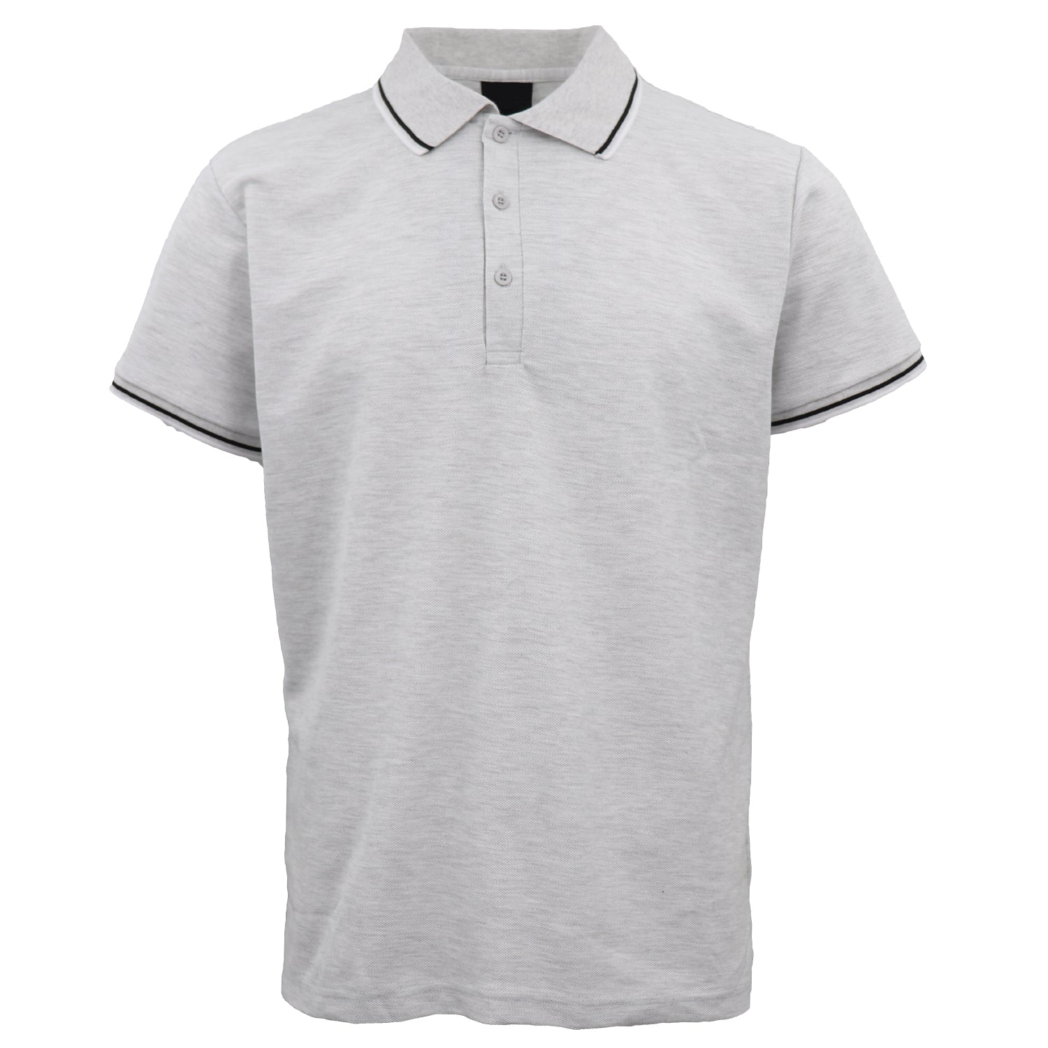 Men's Unisex Polo Shirts Basic Plain Breathable Tops Cotton Cascual Sport Shorts, Light Grey, 2XL 8