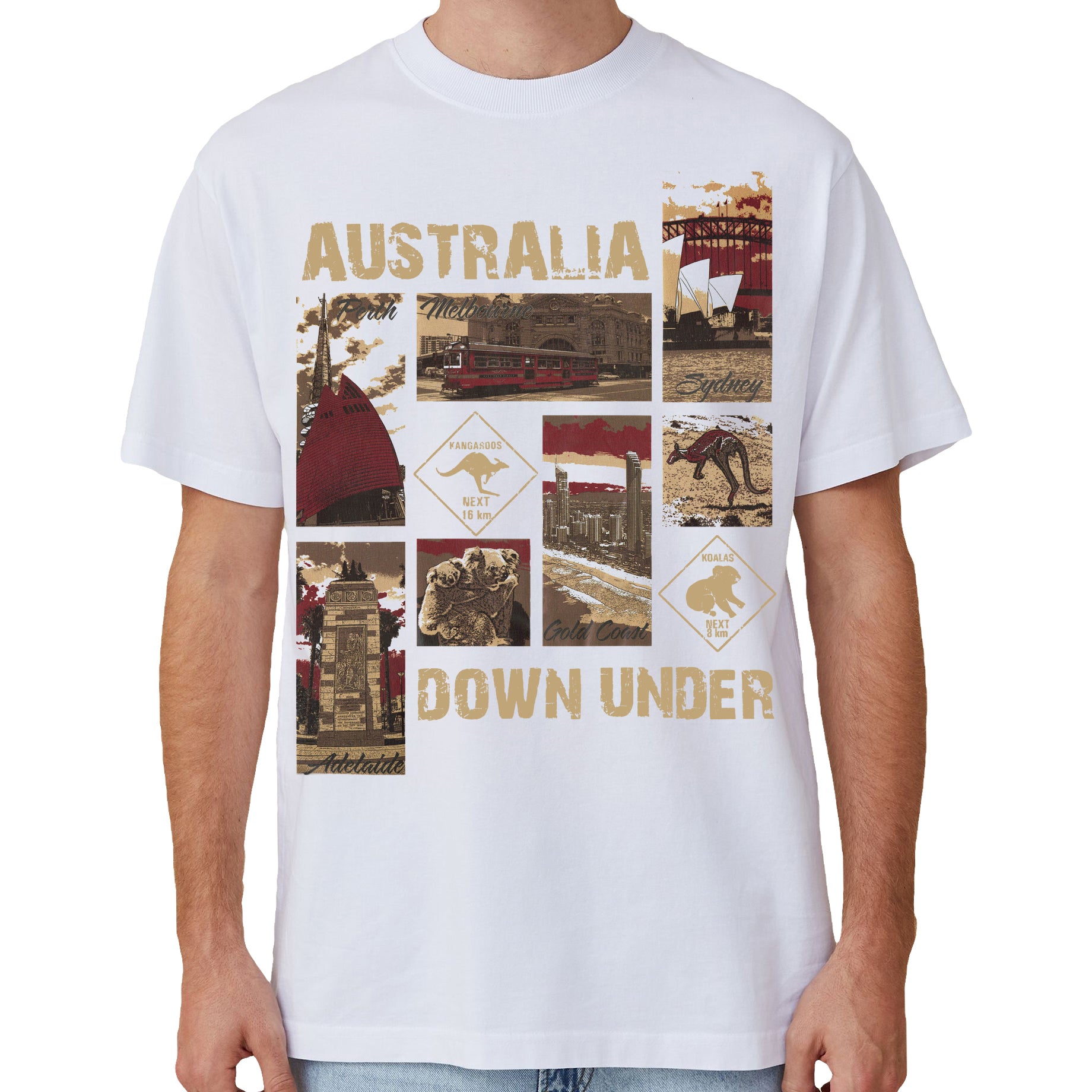 100% Cotton Australia Down Under Souvenir T-Shirt Unisex Adult Iconic Tee Top, Navy, M 3