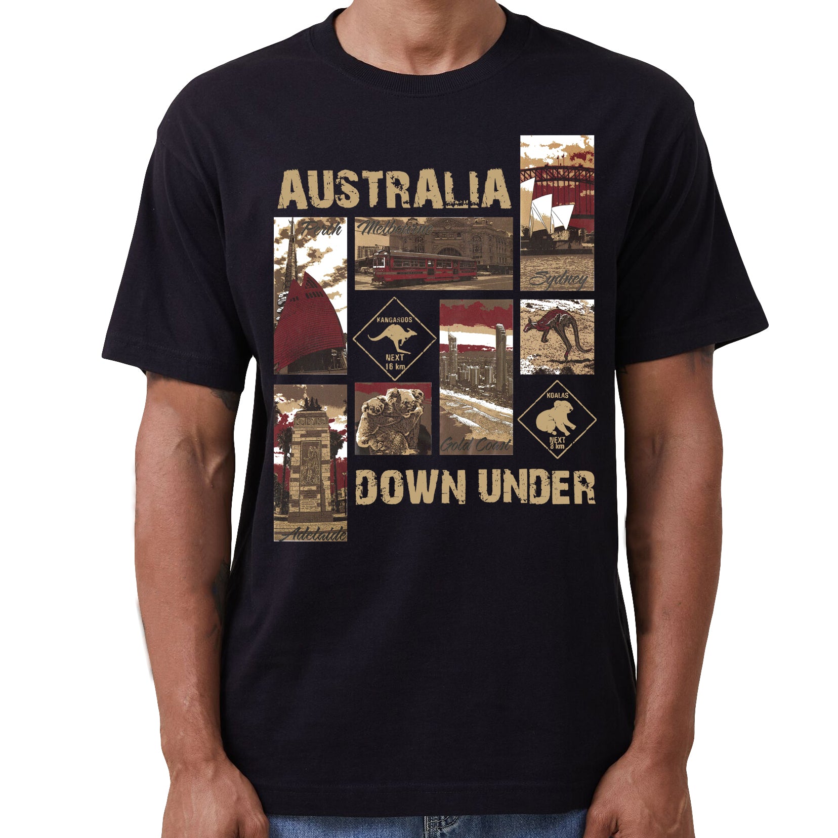100% Cotton Australia Down Under Souvenir T-Shirt Unisex Adult Iconic Tee Top, Navy, M 5