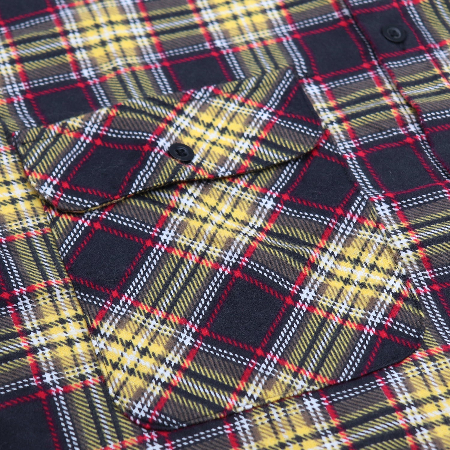 Men's 100% Cotton Flannelette Shirt Long Sleeve Plaid Check Flannel w Pockets, Golden Horizon Plaid, XL 5