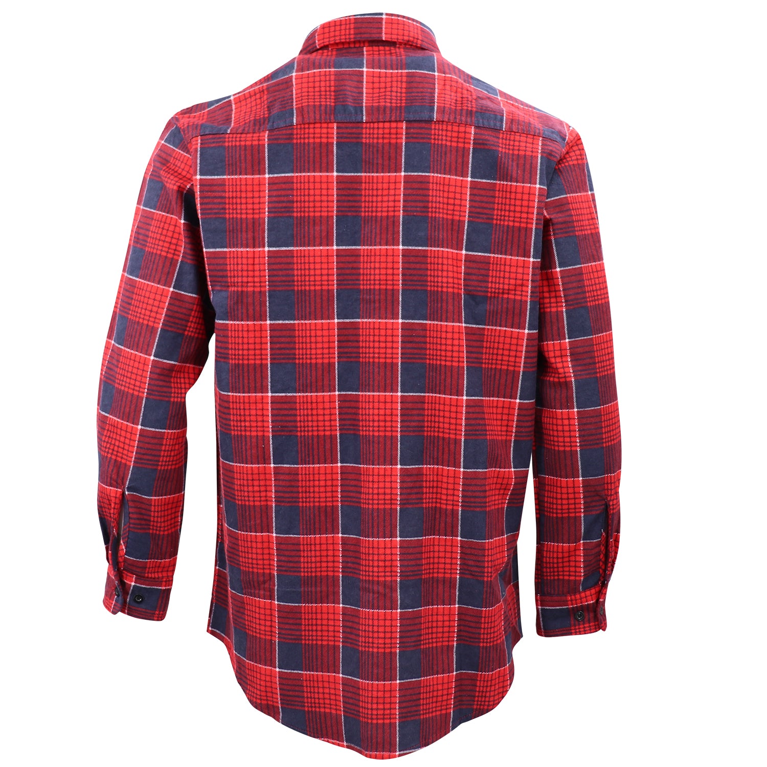 Men's 100% Cotton Flannelette Shirt Long Sleeve Plaid Check Flannel w Pockets, Crimson Tide Plaid, XL 3
