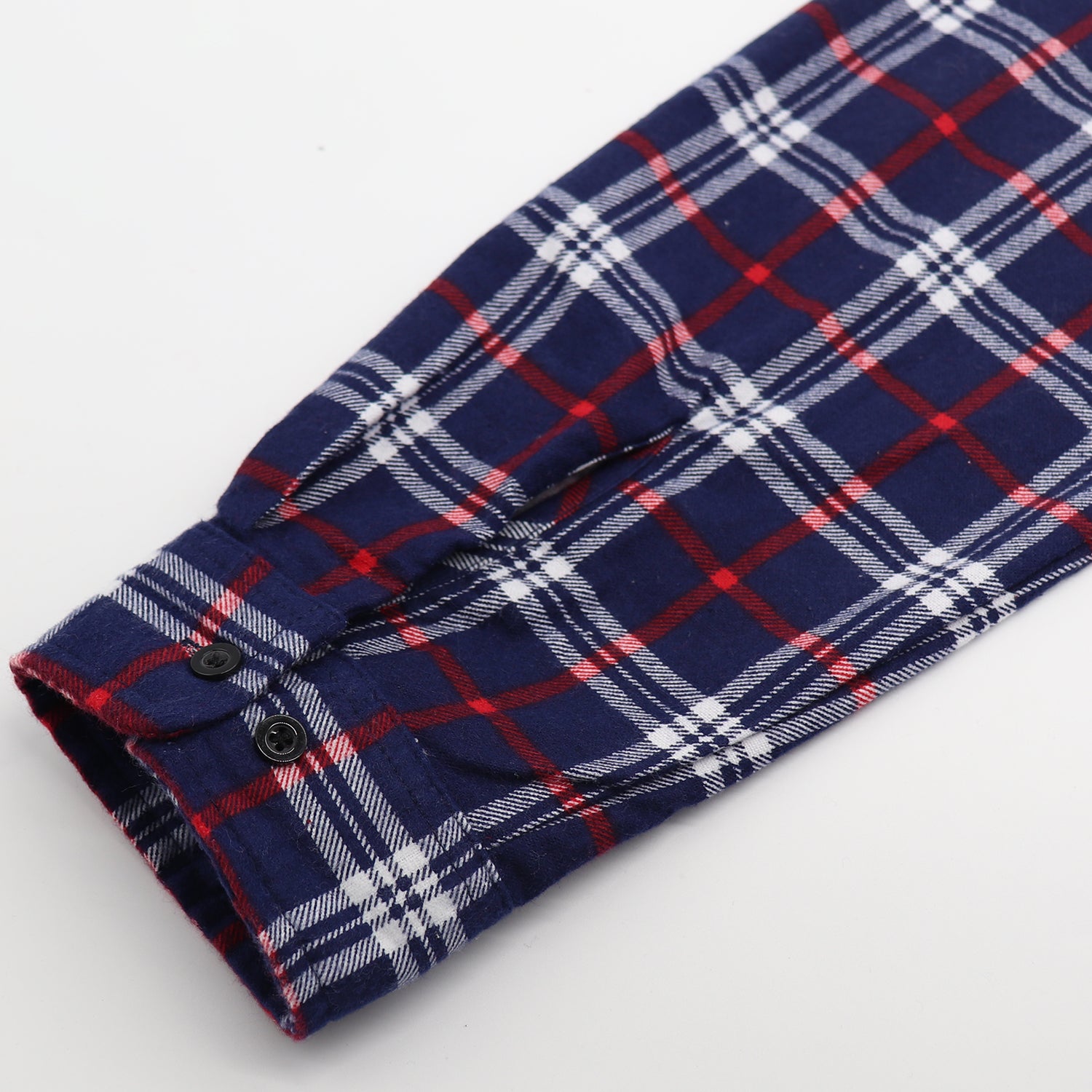 Men's 100% Cotton Flannelette Shirt Long Sleeve Plaid Check Flannel w Pockets, Patriot Navy Plaid, 2XL 5