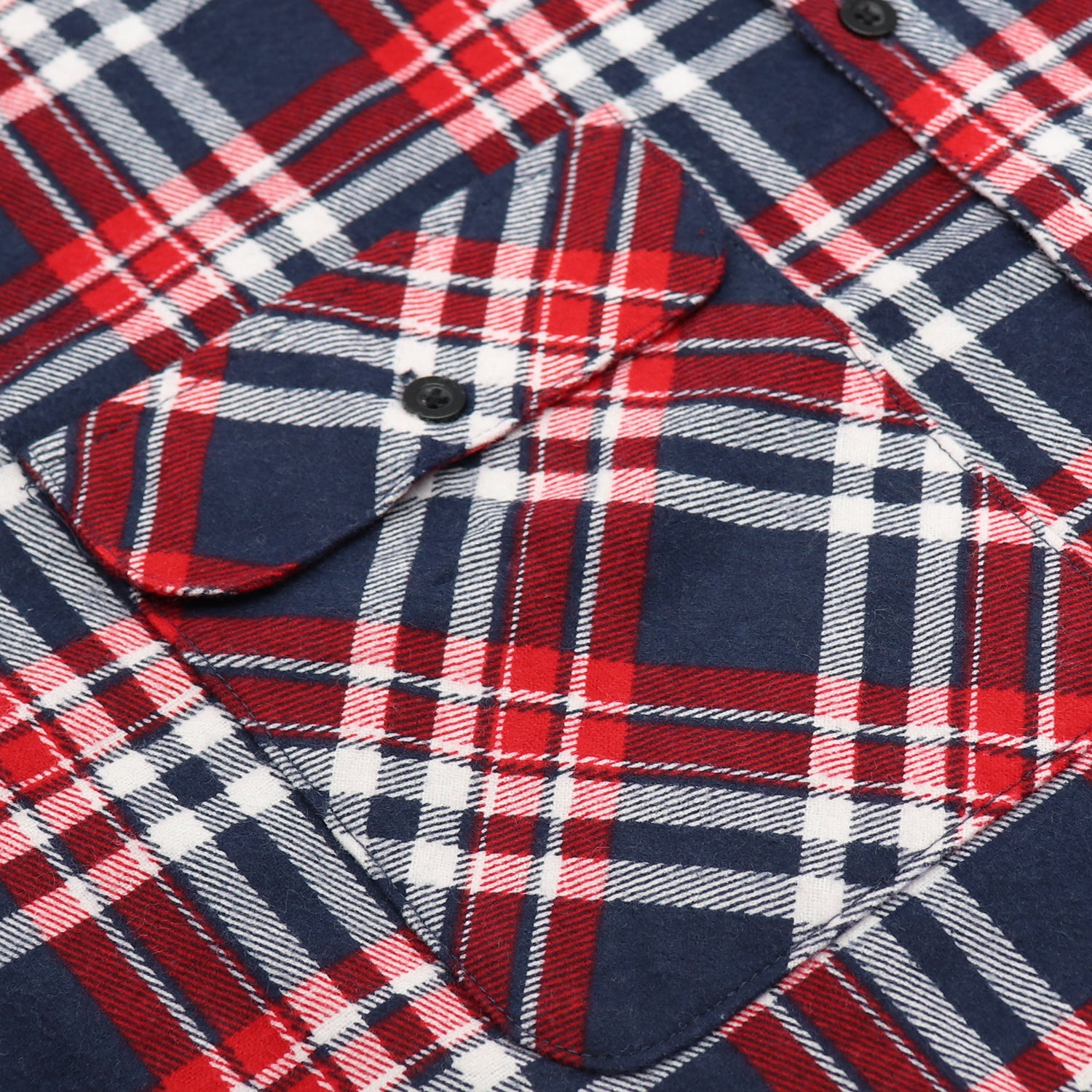 Men's 100% Cotton Flannelette Shirt Long Sleeve Plaid Check Flannel w Pockets, Heritage Red Plaid, M 5