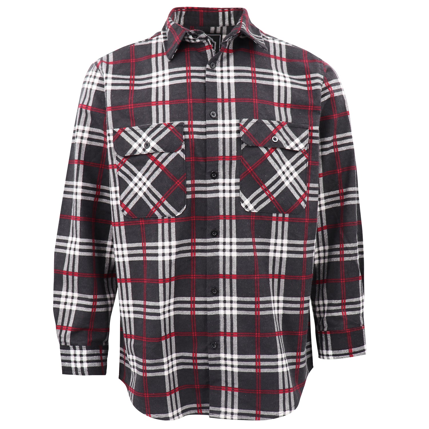 Men's 100% Cotton Flannelette Shirt Long Sleeve Plaid Check Flannel w Pockets, Shadow Glen Plaid, XL