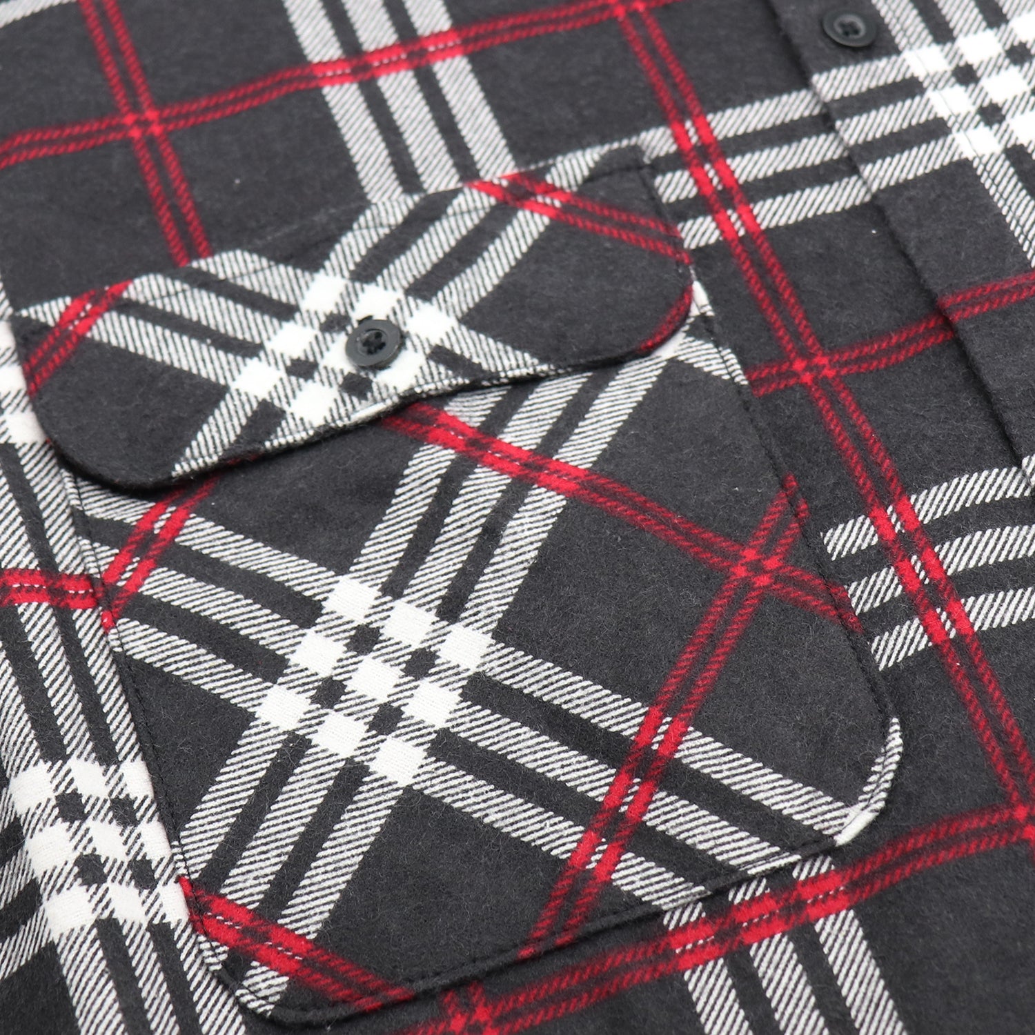 Men's 100% Cotton Flannelette Shirt Long Sleeve Plaid Check Flannel w Pockets, Shadow Glen Plaid, XL 5