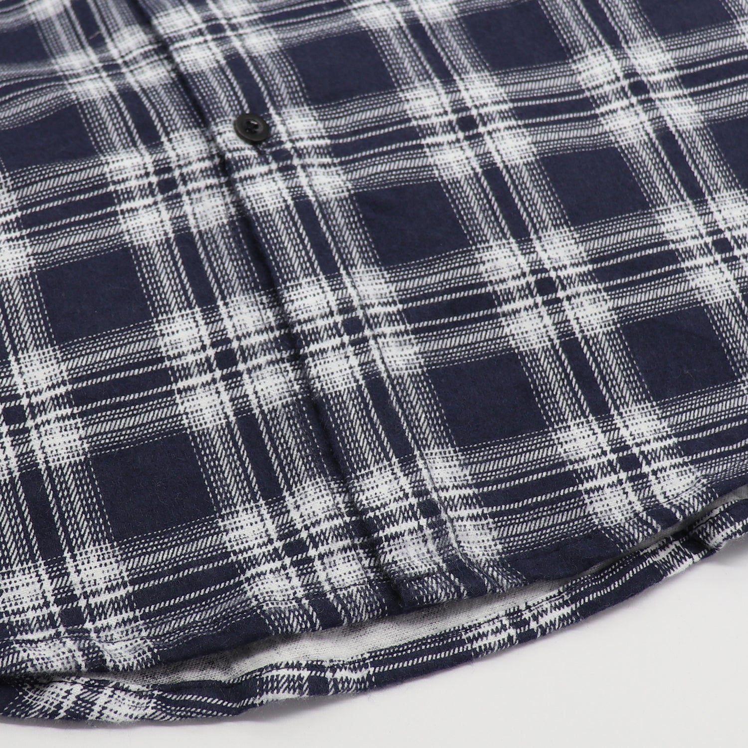 Men's 100% Cotton Flannelette Shirt Long Sleeve Plaid Check Flannel w Pockets, Midnight Navy Plaid, M 7