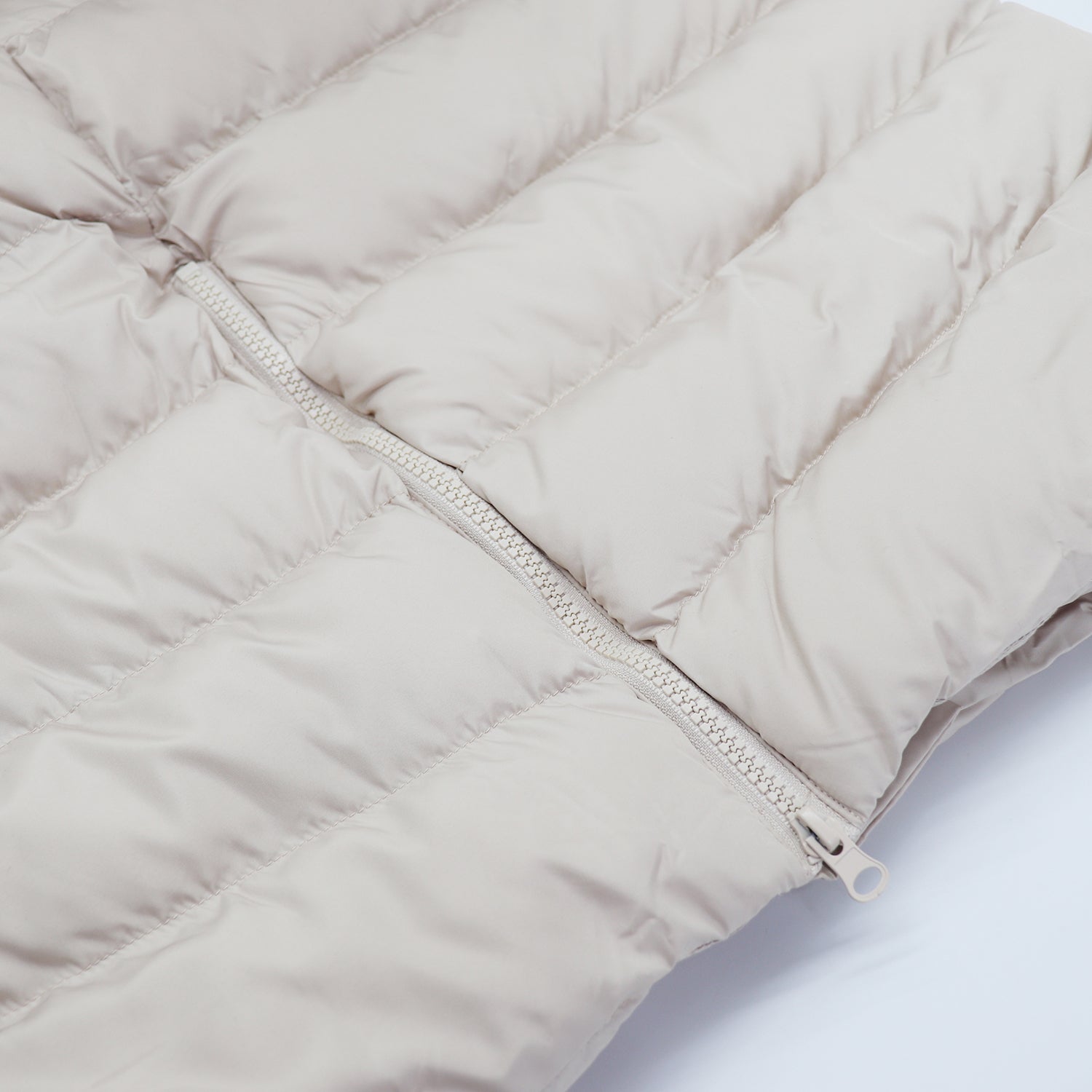 Women's Longline Padded Vest Hooded Jacket Puffer Puffy Quilted Zip Coat Gilet, Khaki, 10 5
