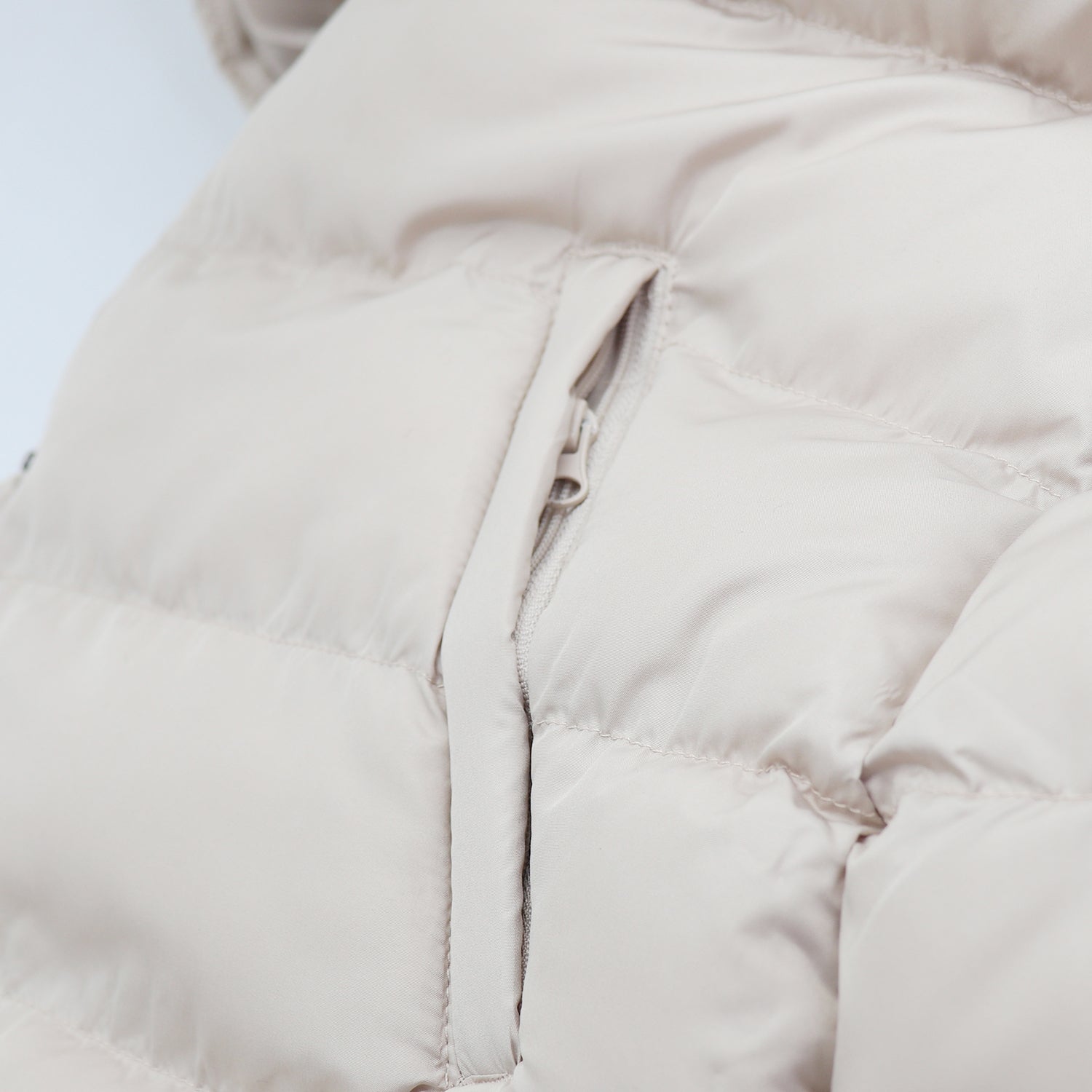 Women's Longline Padded Vest Hooded Jacket Puffer Puffy Quilted Zip Coat Gilet, Khaki, 10 6
