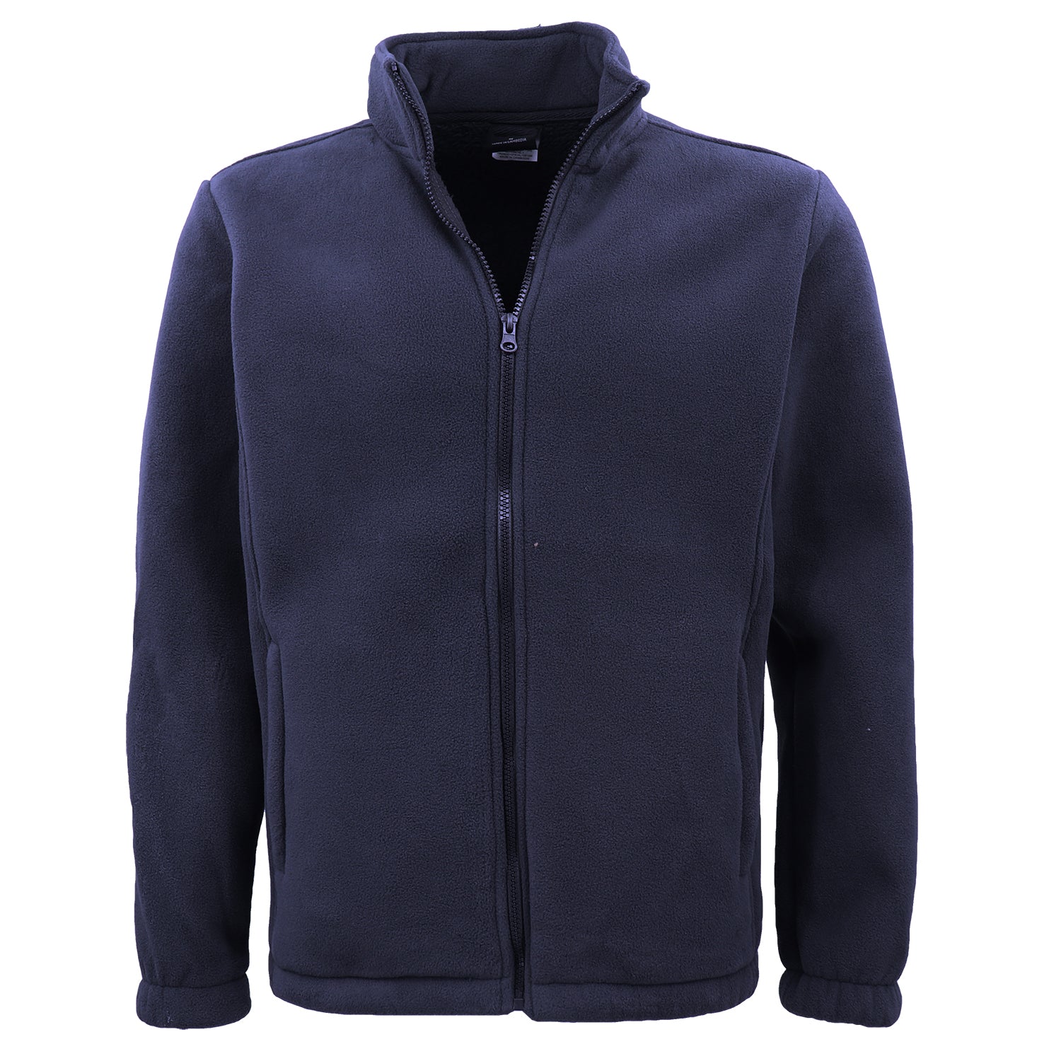 Mens Thick Zip Up Jumper w Sherpa Fur Lined Sweatshirt Winter Unisex Jacket Coat, Navy, XL