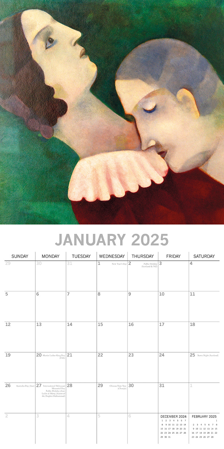 Chagall - 2025 Square Wall Calendar Arts 16 Months Premium Planner Gift 3