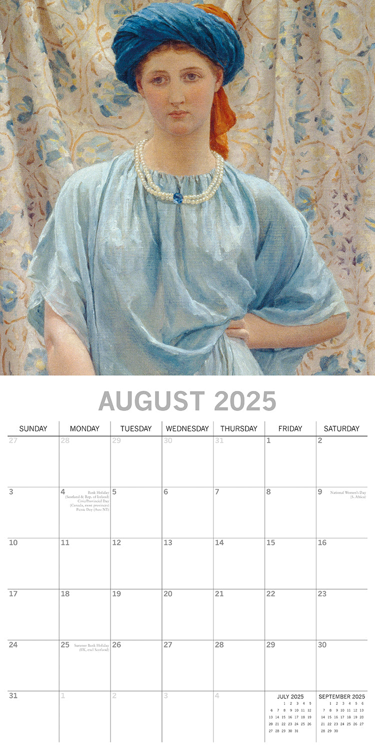 Pre-Raphaelites - 2025 Square Wall Calendar Arts 16 Months Premium Planner Gift 4