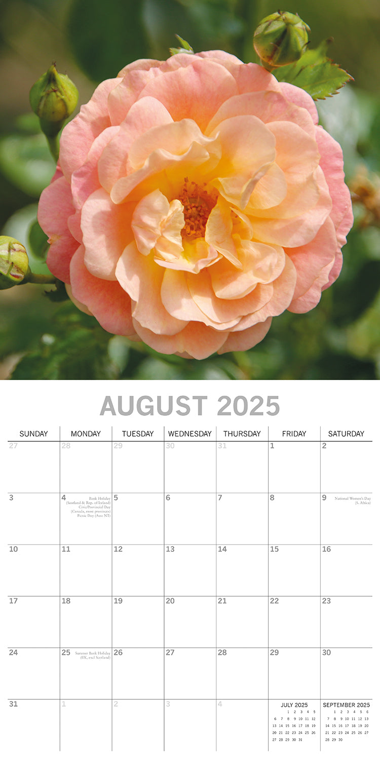 Beauty of Flowers 2025 Square Wall Calendar Floral 16-Month Premium Planner Gift 4