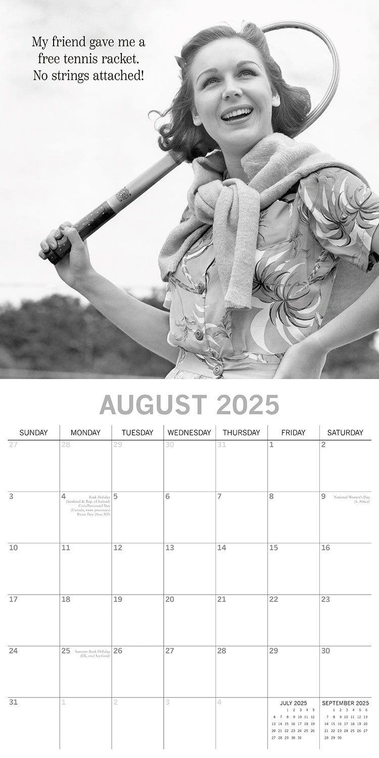 Witty One Liners - 2025 Square Wall Calendar 16 Months Premium Planner New Year 4