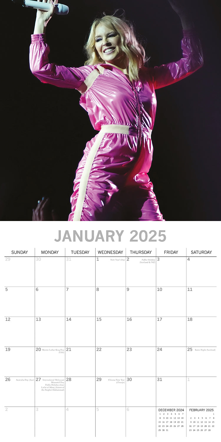 Kylie Minogue - 2025 Square Wall Calendar 16-Month Premium New Year Planner Gift 3