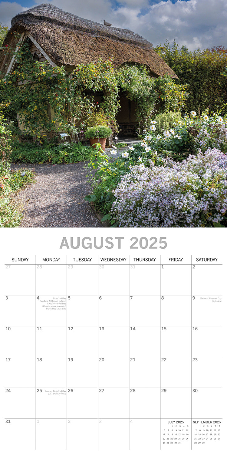 Great Gardens of England 2025 Square Wall Calendar 16Month New Year Planner Gift 4