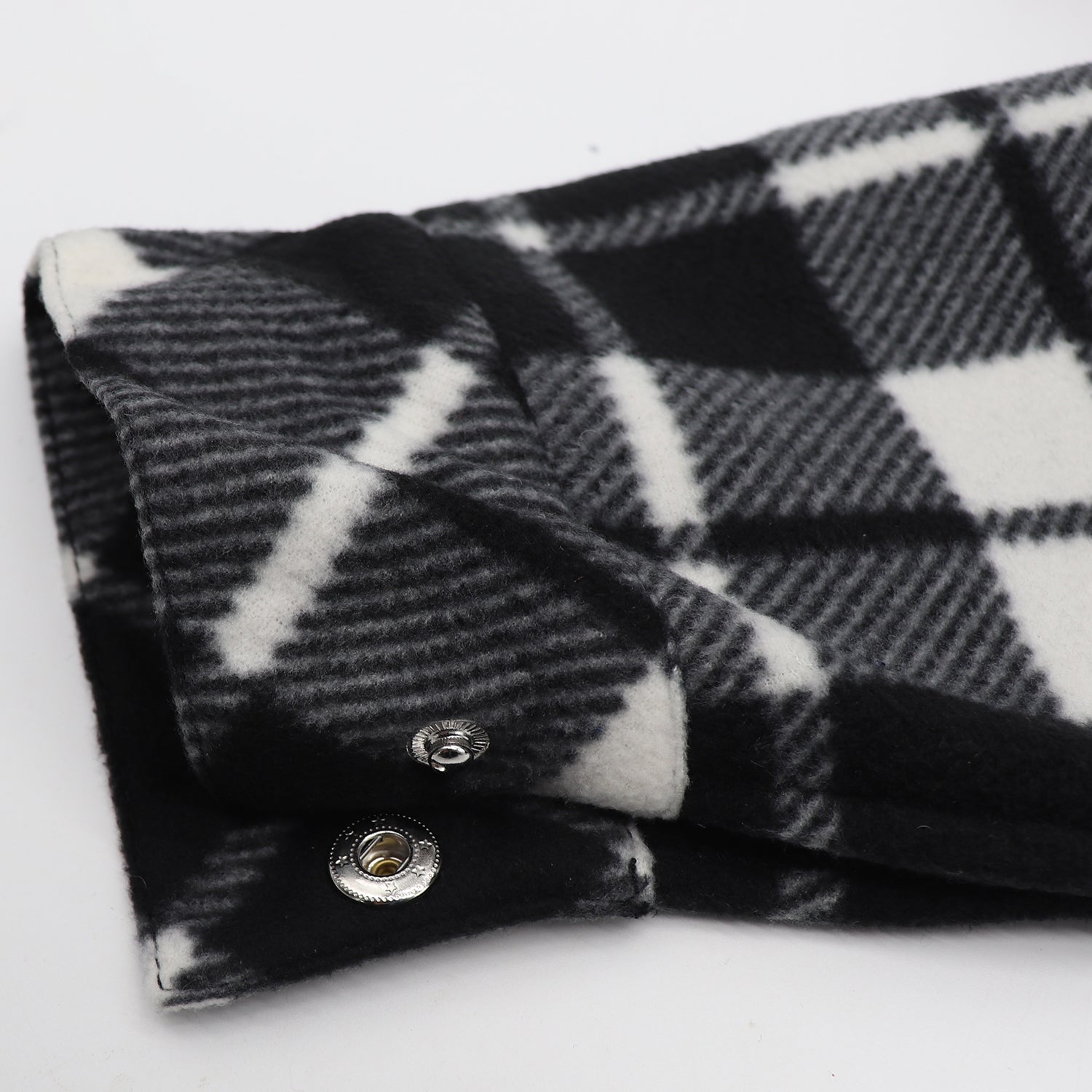 Men's Hooded Flannel Jacket Flannelette Plaid Fleece Shirt Zip Up Winter Coat, Black, M 7