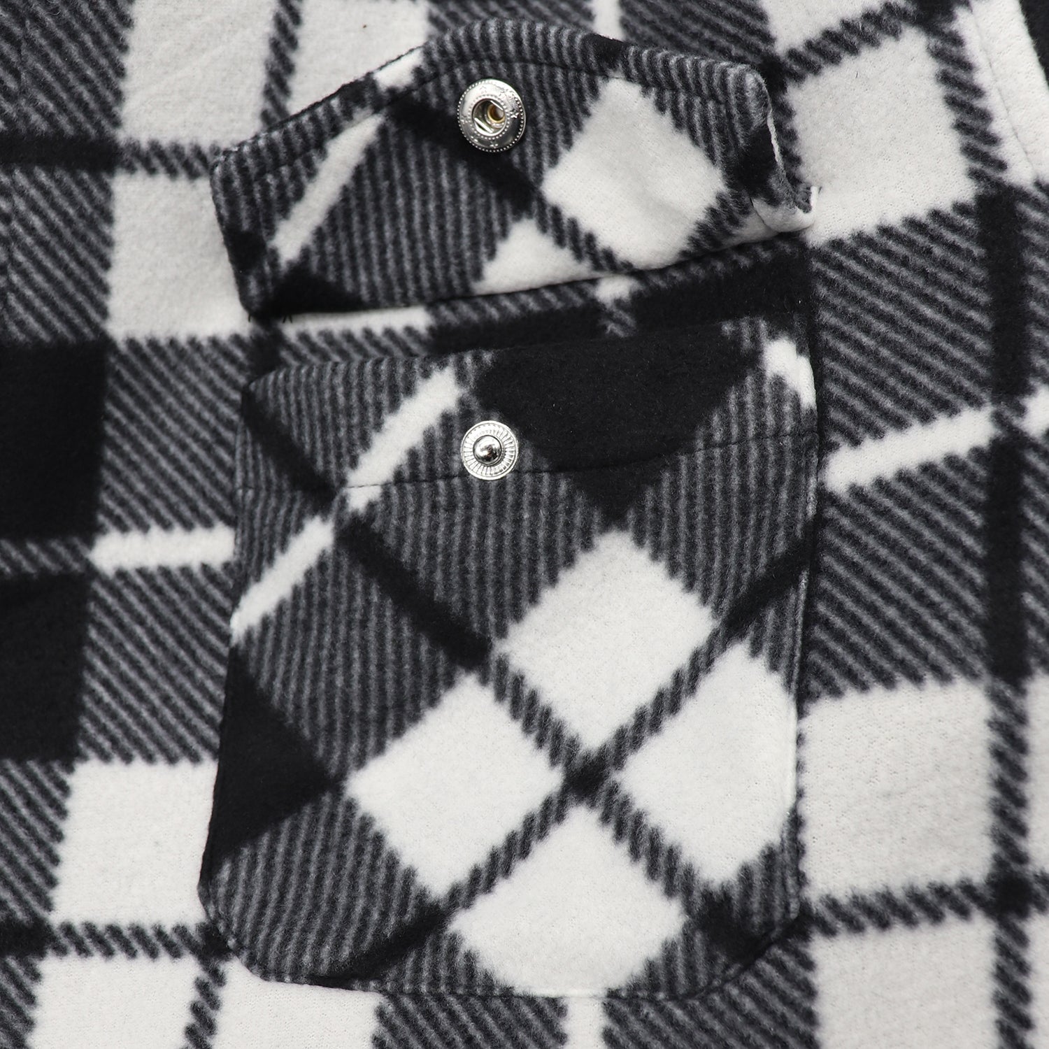 Men's Hooded Flannel Jacket Flannelette Plaid Fleece Shirt Zip Up Winter Coat, Black, 2XL 6