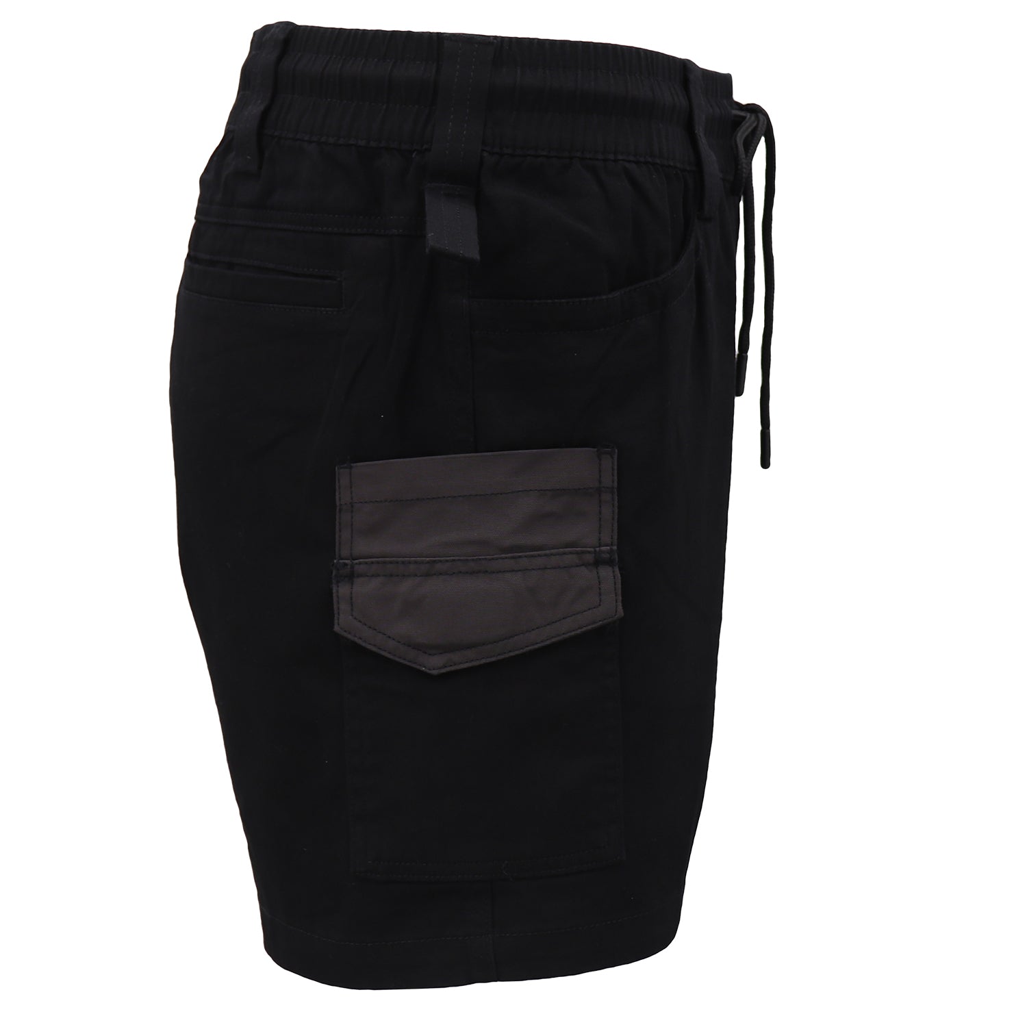 Mens Cargo Cotton Work Shorts 10 Pockets Tradies Utility Pants Workwear Trousers, Black, 38