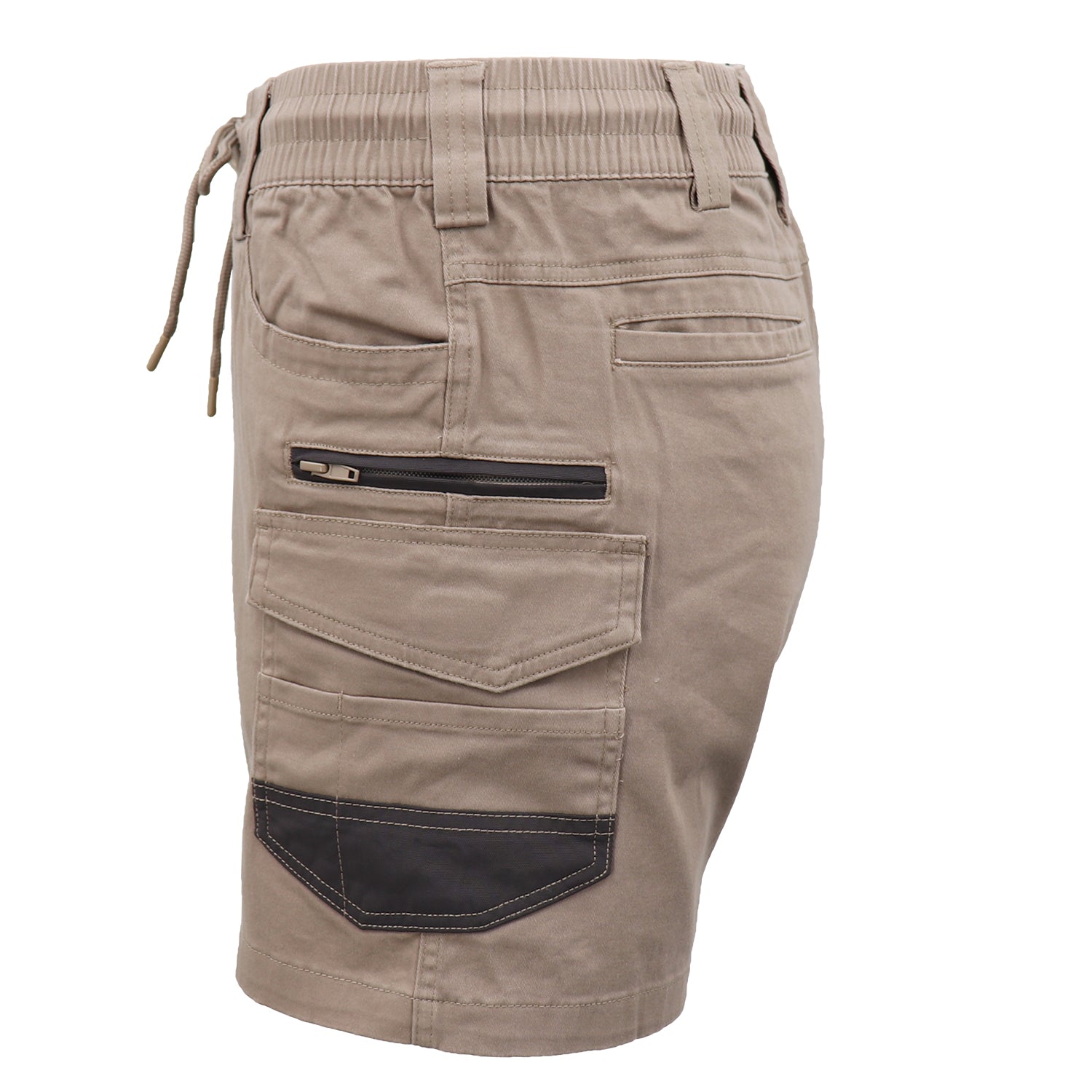 Mens Cargo Cotton Work Shorts 10 Pockets Tradies Utility Pants Workwear Trousers, Khaki, 28 4