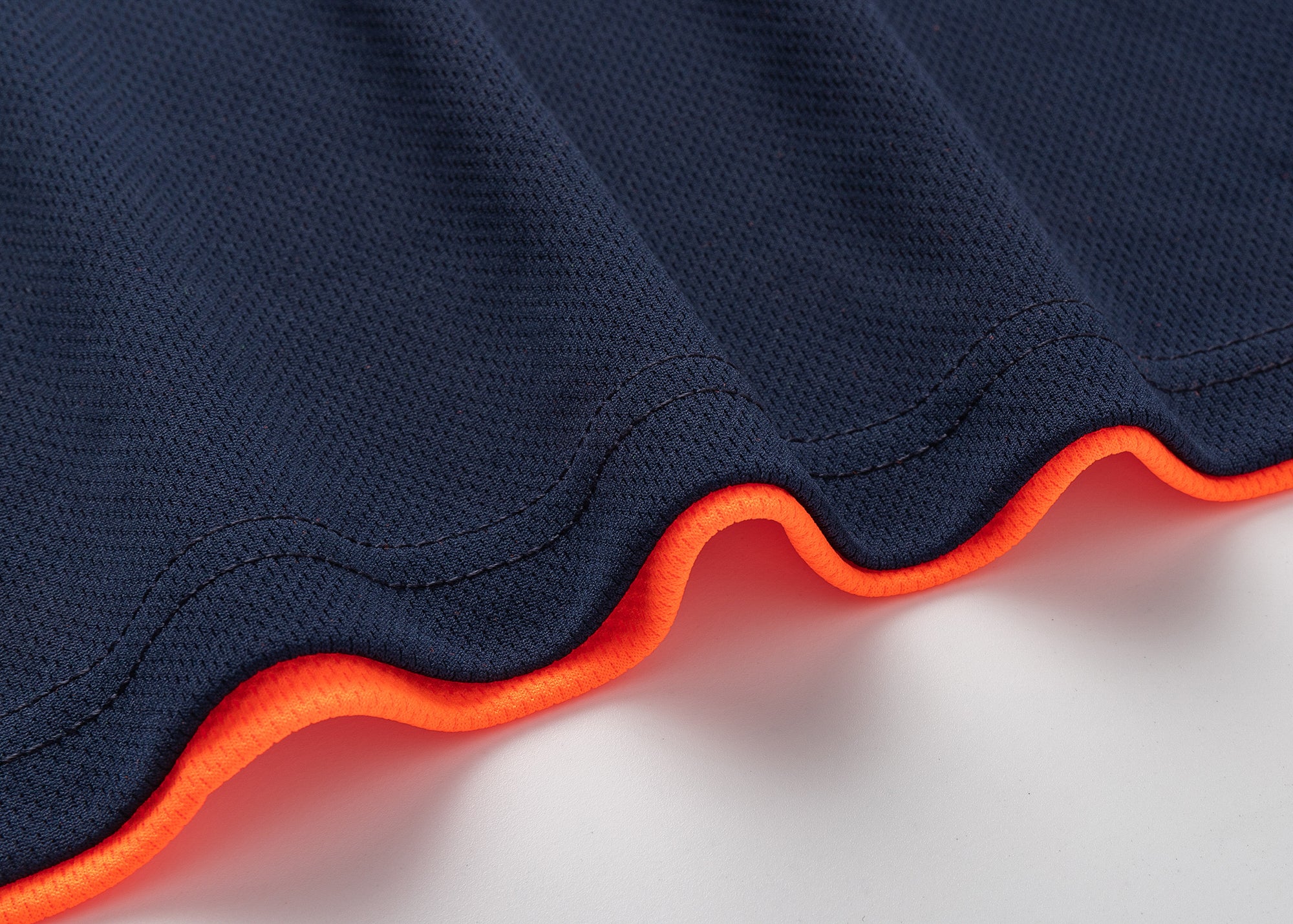 HI VIS Long Sleeve Polo Shirt Reflective Tape Safety Tradie Work Wear Tops Tee, Fluro Orange / Navy, 2XL 3