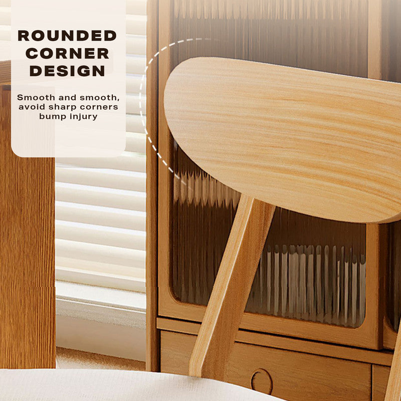 Dining Chairs Kitchen Chair Natural Wood Linen Fabric Cafe Lounge Chairs 8