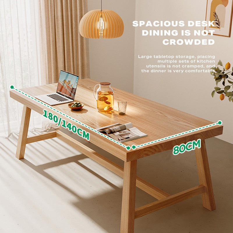 1.8M Solid Wood Dining Table Square Dining Table Dining Table Kitchen Furniture 4