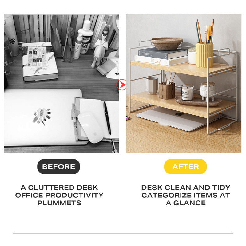 Desktop Storage Rack Bookshelf  Office 6