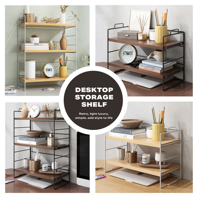 Desktop Storage Rack Bookshelf  Office 3