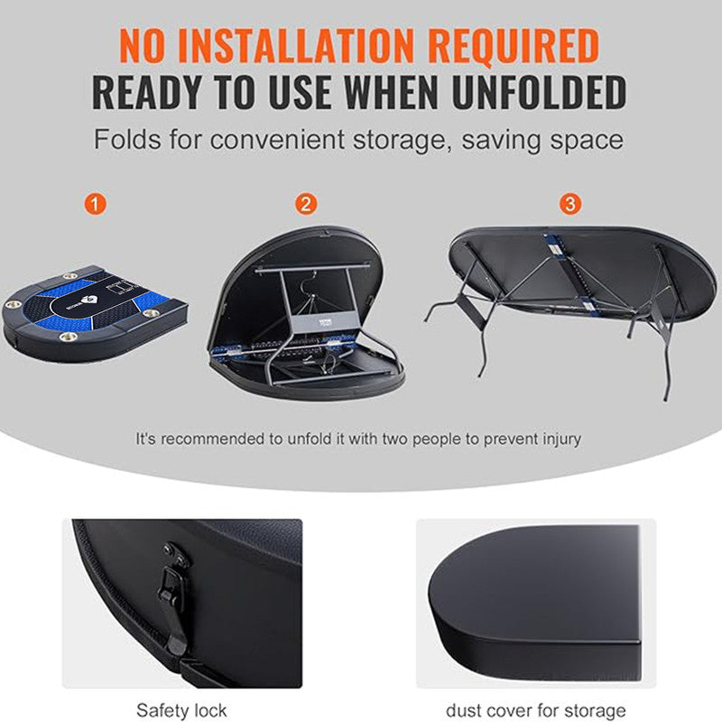 10 Player Foldable Blue Color Poker Table Blackjack Texas Holdem Table with Cup Holders 11